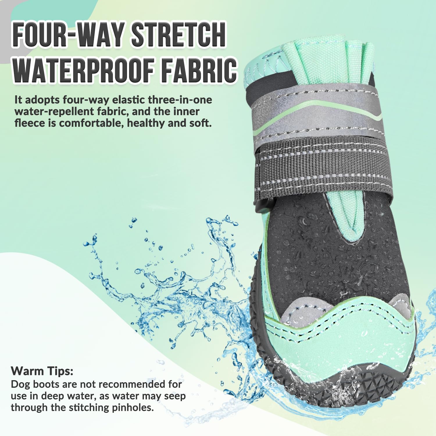 SlowTon wide slits enable easy on-off for quick paw protection.