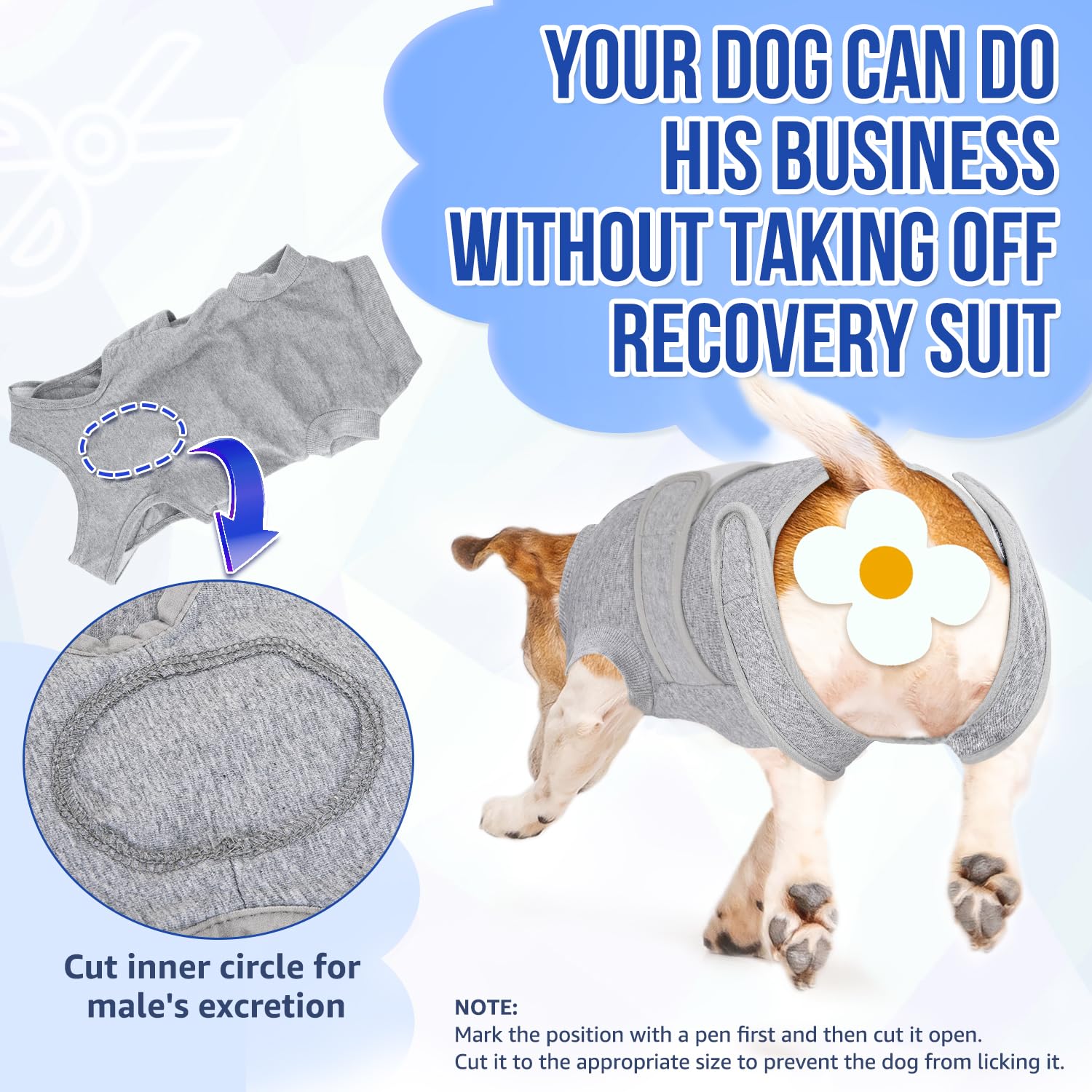 SlowTon dog surgery recovery suit breathable fabric supports comfort during recovery.