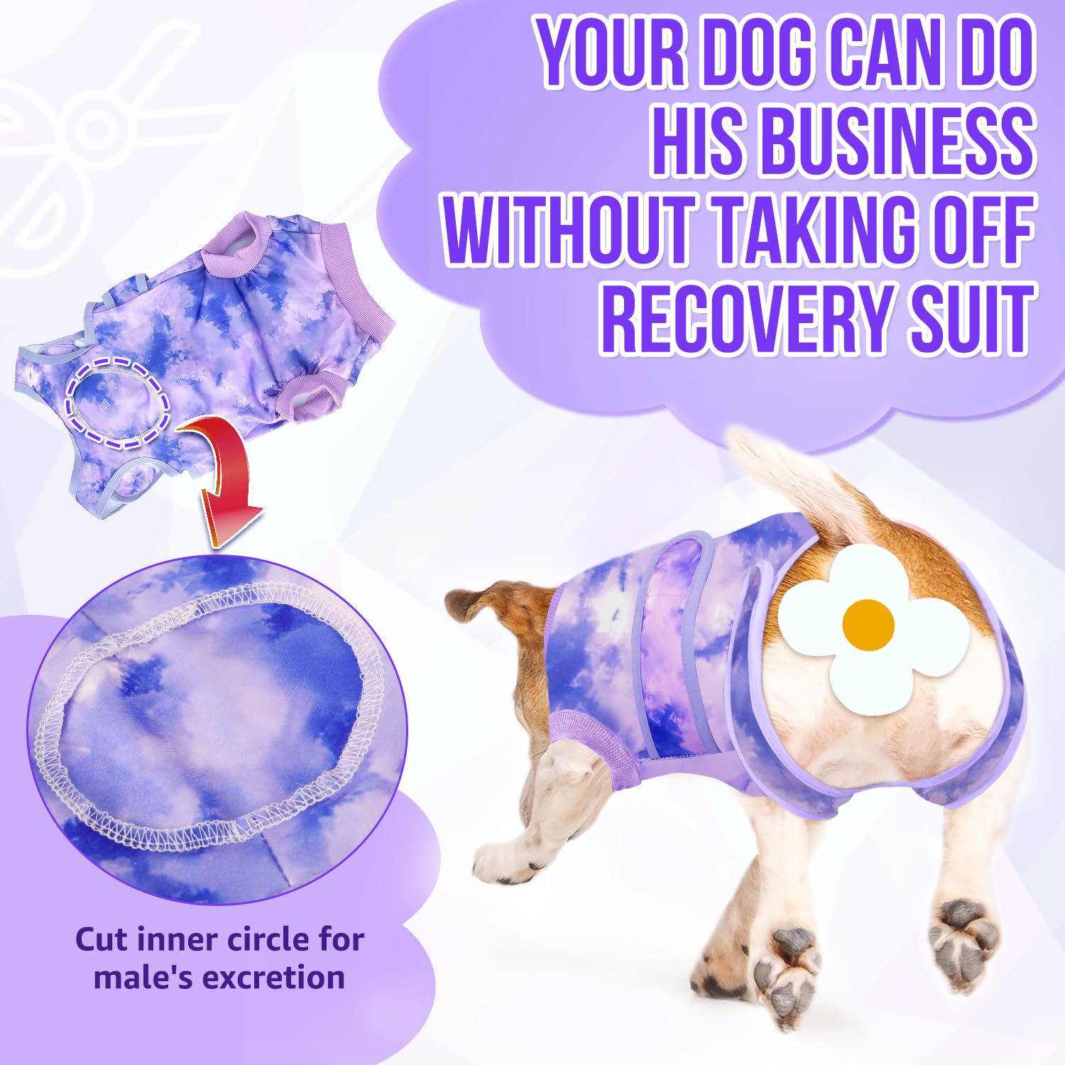 SlowTon breathable polyester fabric keeps dogs comfortable during recovery.