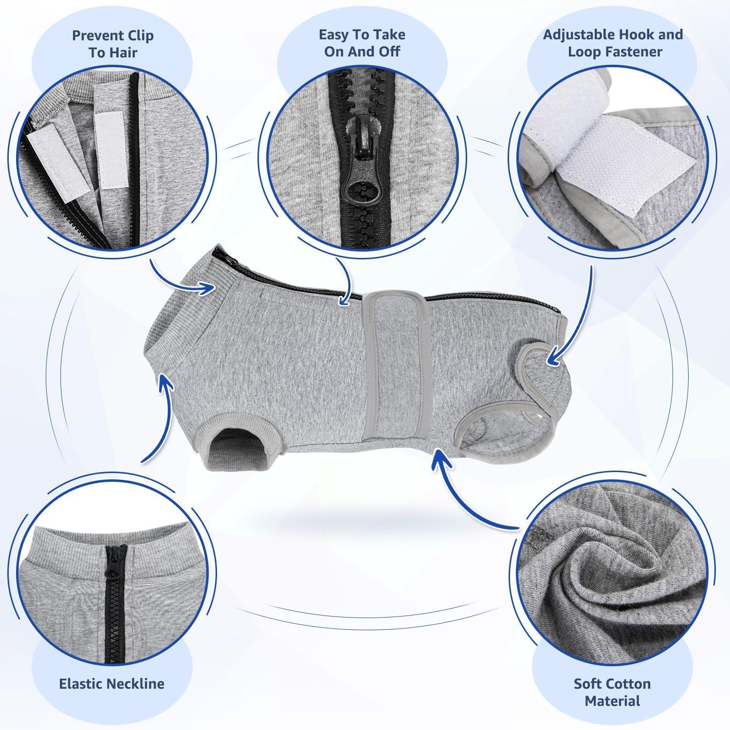 SlowTon dog surgery recovery suit toilet-friendly design lets dogs toilet without removal.