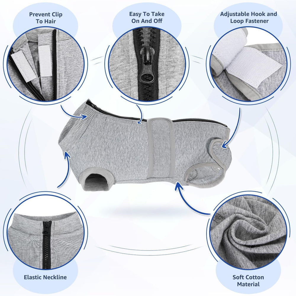 SlowTon dog surgery recovery suit toilet-friendly design lets dogs toilet without removal.