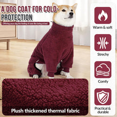 SlowTon dog winter coat abdominal opening design keeps belly dry.