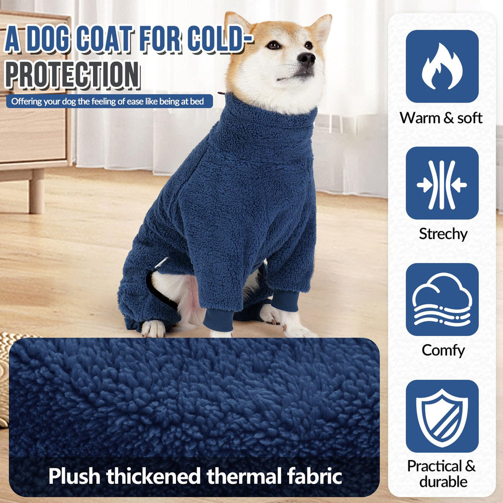 SlowTon dog winter coat adjustable neckline demonstrates secure, customized fit