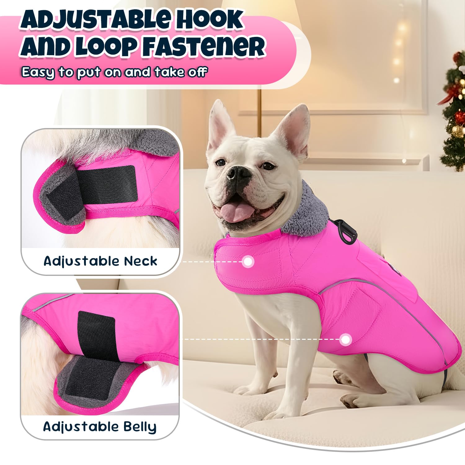 SlowTon dog winter coat back pocket stores treats or keys during adventures.
