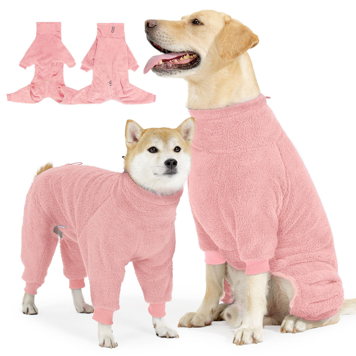 SlowTon dog winter coat showcasing double-sided fleece for warmth and cozy winter walks.