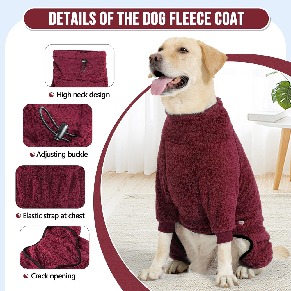 SlowTon dog winter coat soft fleece fabric detail for cozy insulation.