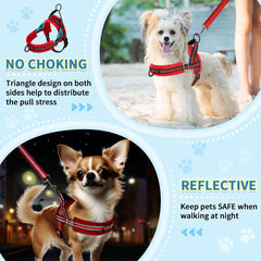 SlowTon harness soft flannelette lining cushions the puppy's skin.