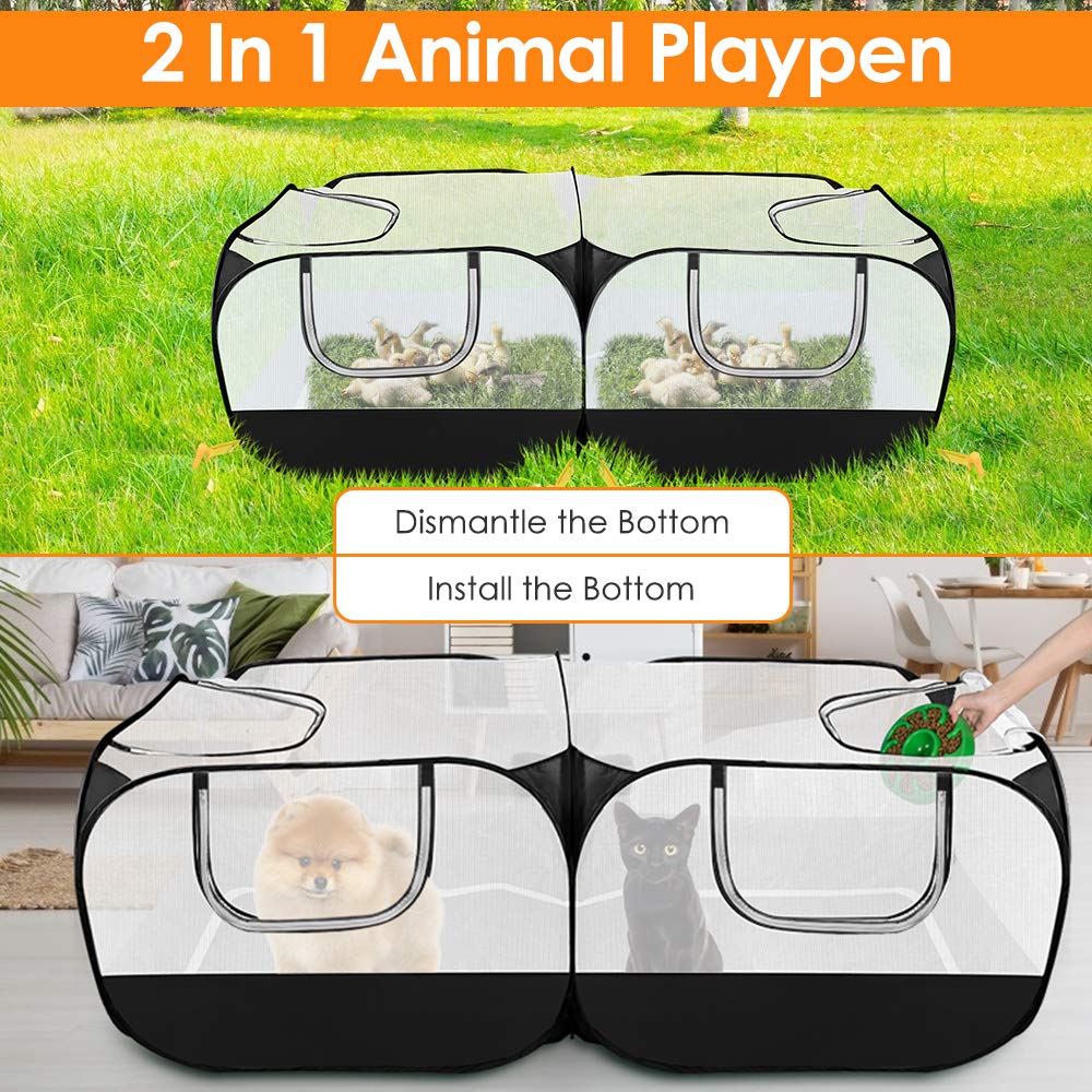 SlowTon lightweight foldable playpen ready for travel