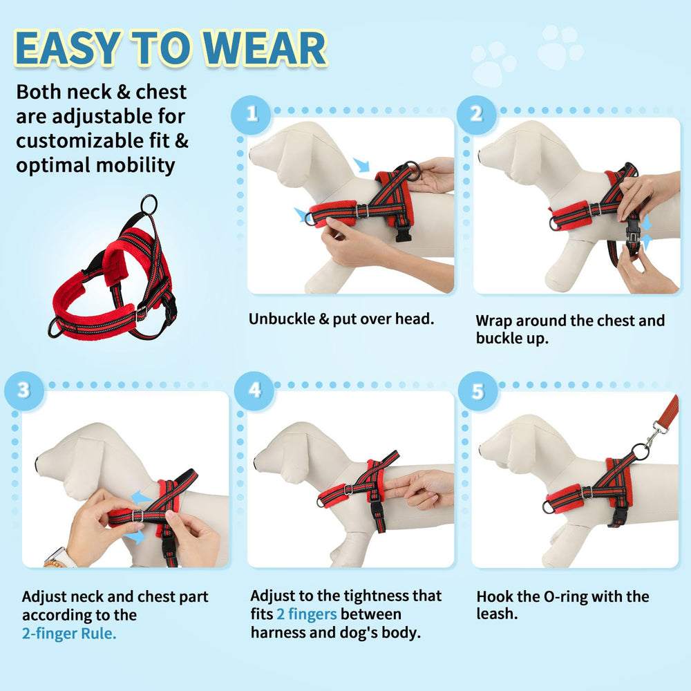 SlowTon lightweight small-dog harness designed for easy on/off and wear.