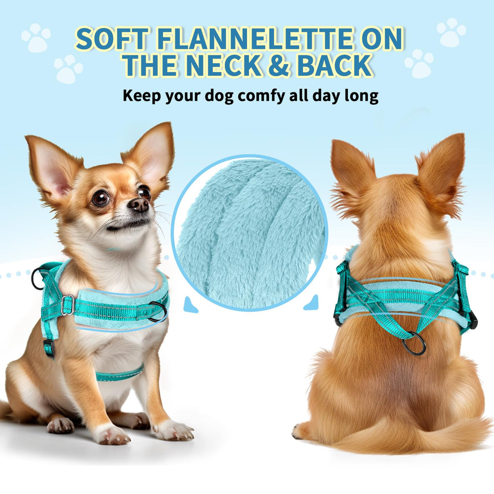 SlowTon No Pull harness back-clip for relaxed leash control.