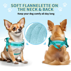 SlowTon No Pull harness back-clip for relaxed leash control.