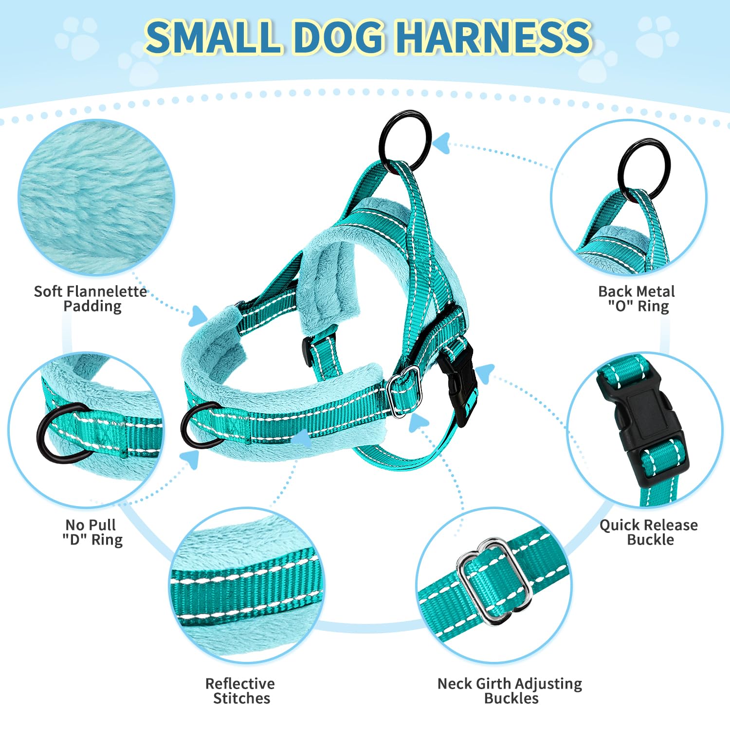 SlowTon nylon leash 4ft with padded handle for comfortable gripping.