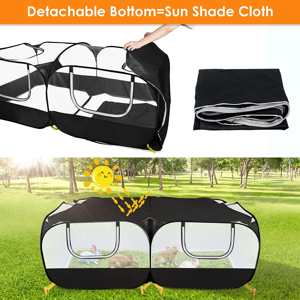 SlowTon outdoor playpen setup showing space for multiple pets