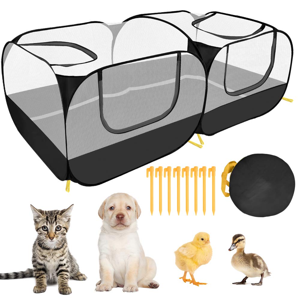 SlowTon small animals playpen with detachable bottom for outdoor sunshade and natural habitat