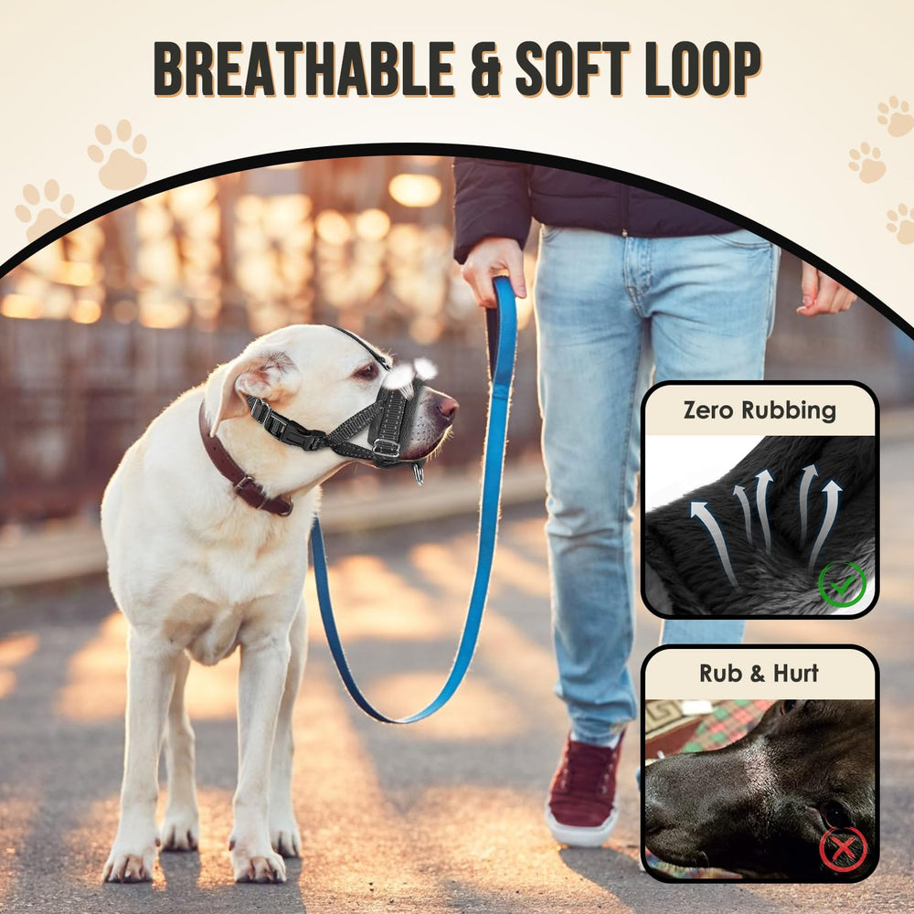 SlowTon Soft Dog Muzzle open-mouth design supports panting and drinking.