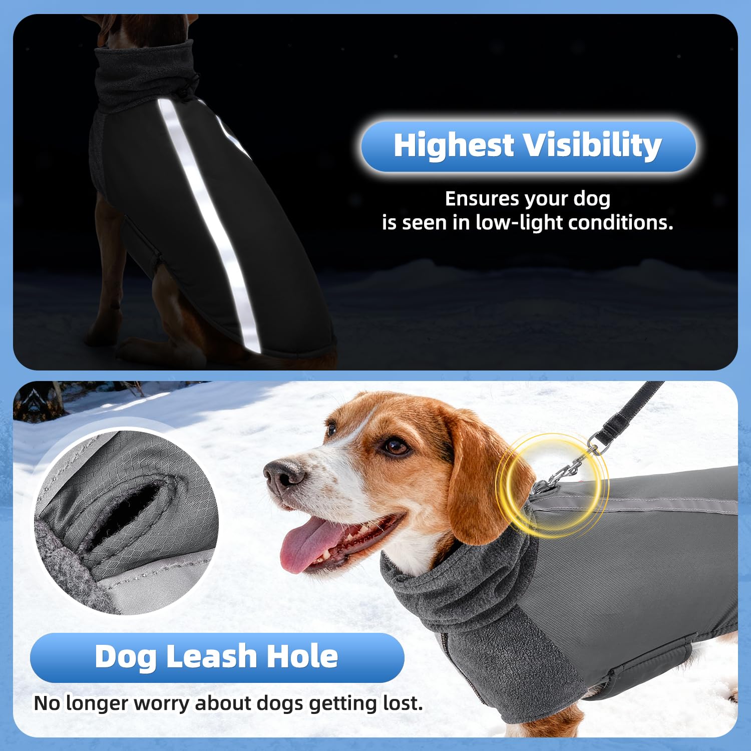 SlowTon Winter Dog Coat fleece lining provides cozy insulation for cold outings.