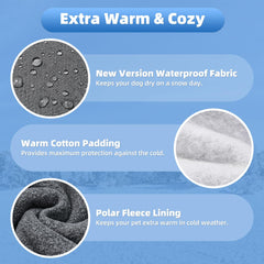 SlowTon Winter Dog Coat waterproof shell keeps dogs dry in rain or snow.