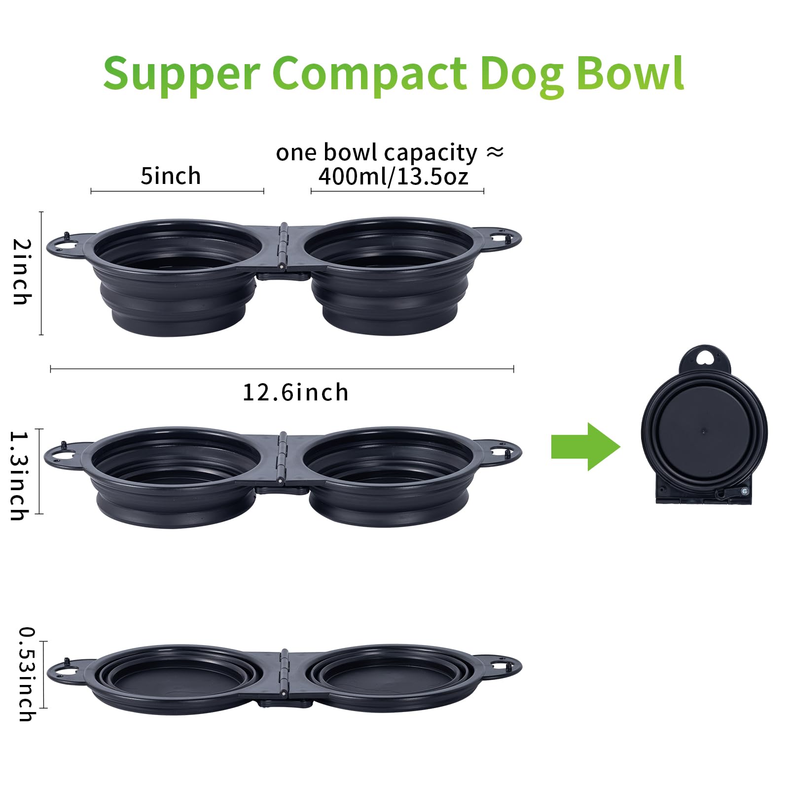 SLSON 180-degree flip-over design keeps bowls compact and easy to store.