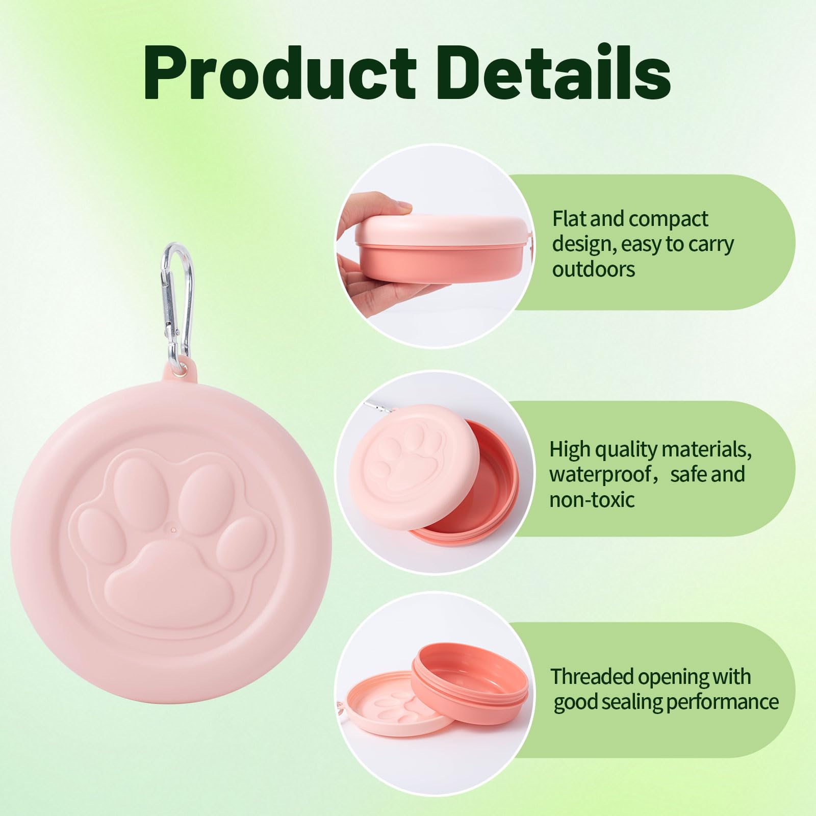 SLSON 2Pack compact storage pouch keeps treats organized during outings.