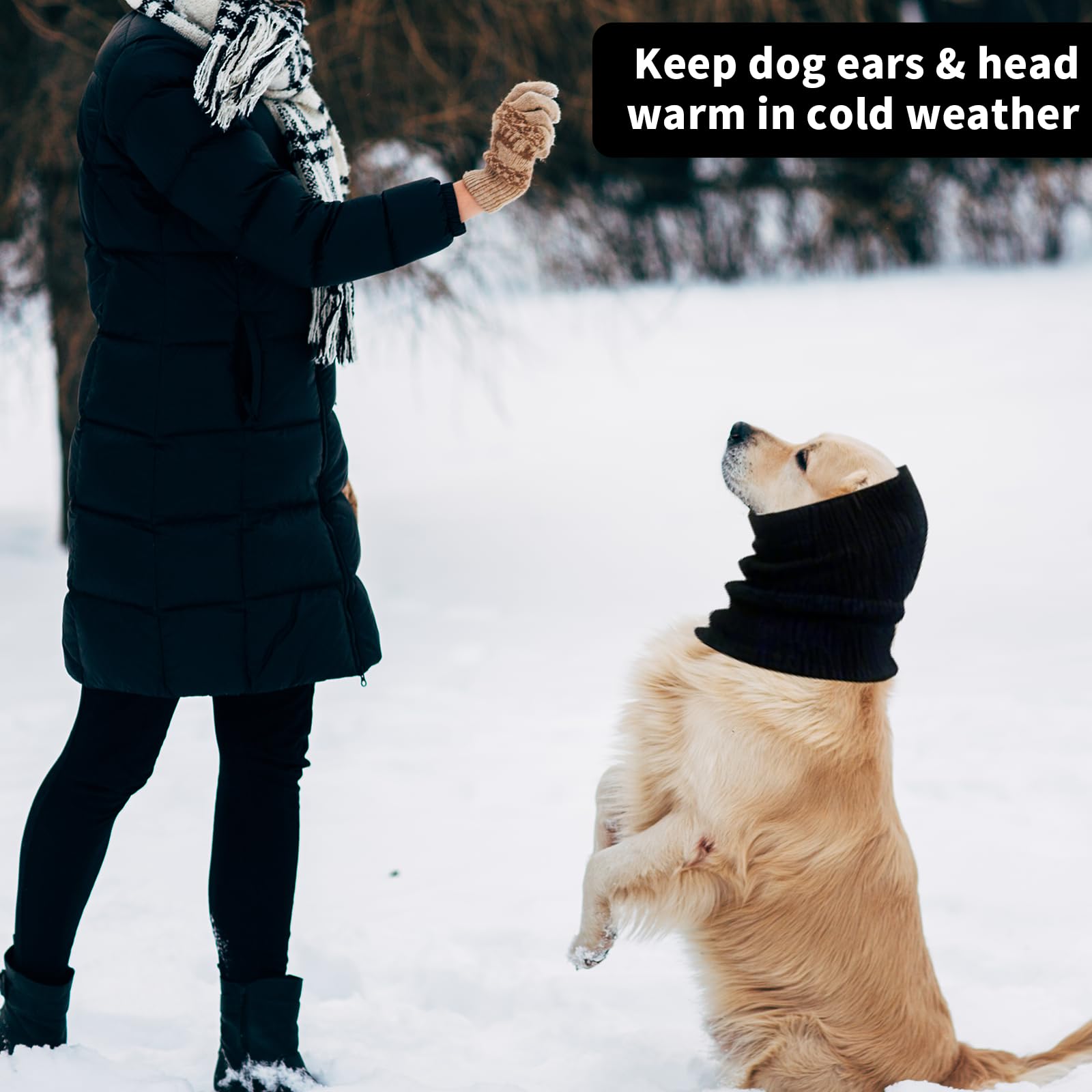 SLSON 3-pack calming hoodie medium size on a dog during thunder for anxiety-friendly use