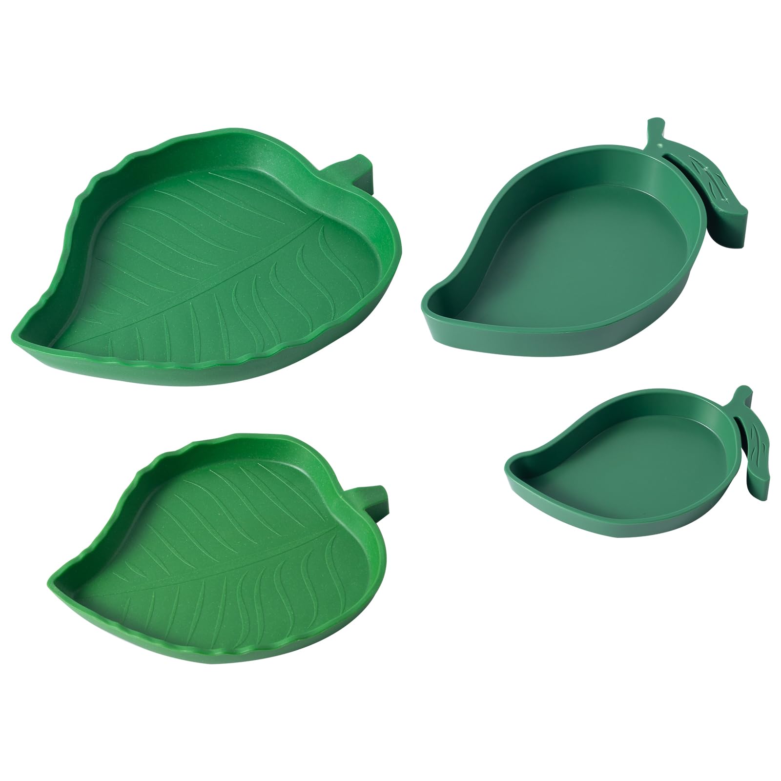 SLSON 4Pack leaf small bowl; easy water access for tortoises and lizards.
