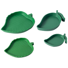 SLSON 4Pack leaf small bowl; easy water access for tortoises and lizards.
