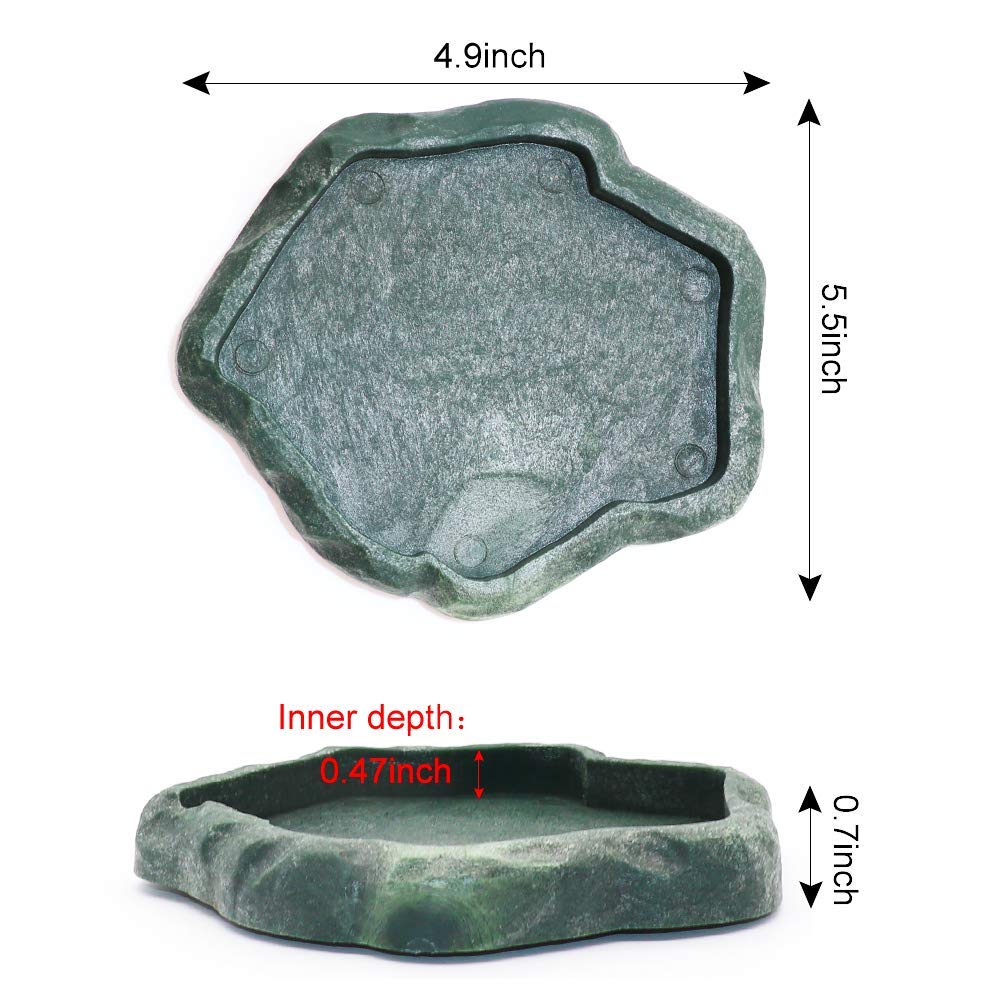 SLSON ABS material reptile bowl, durable and safe for daily use