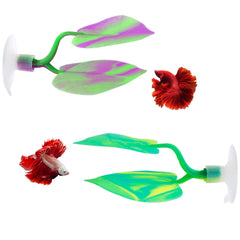 SLSON betta bed leaf hammock close-up, highlighting a soft silicone resting spot.