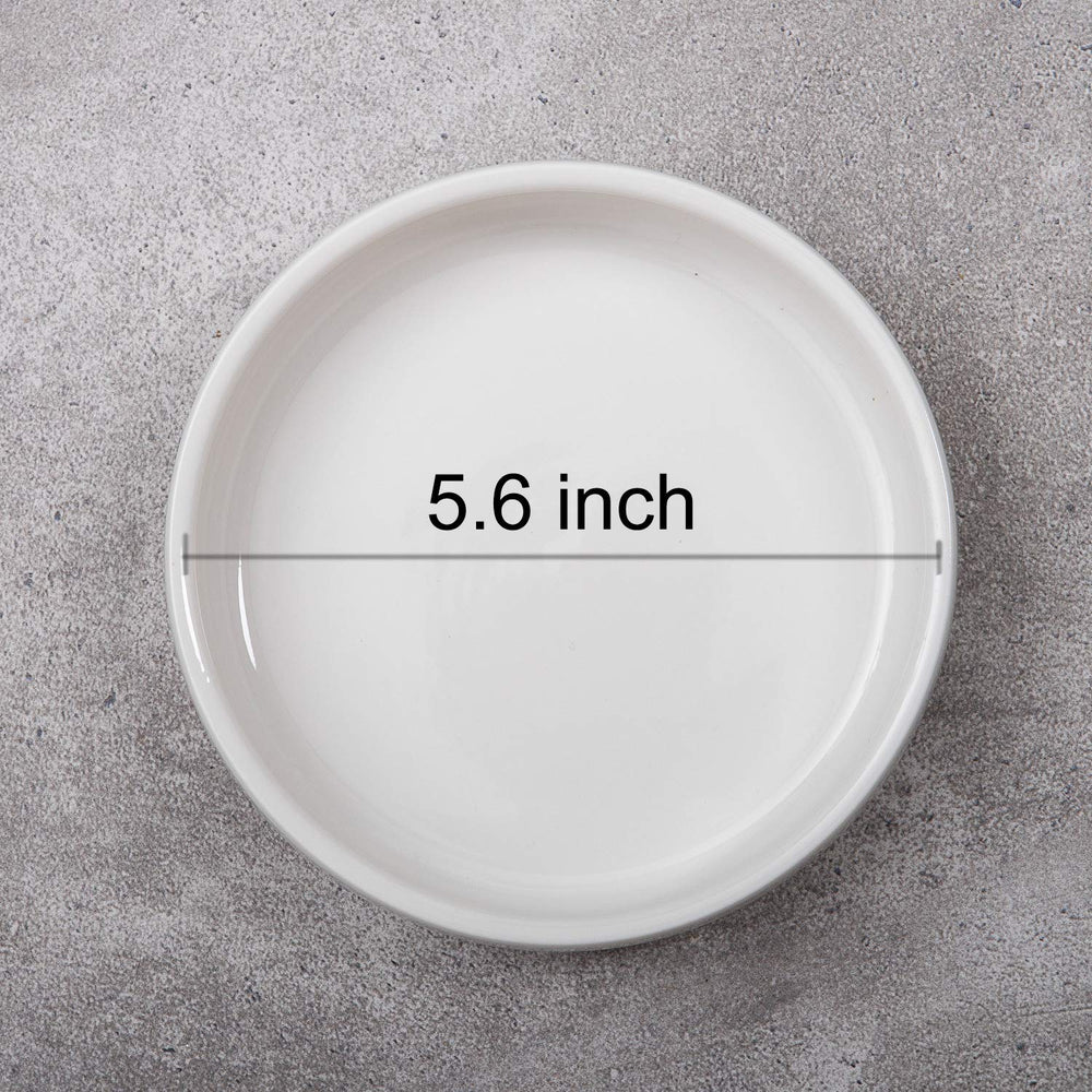 SLSON ceramic pet bowl used for cats and small dogs on a mat.