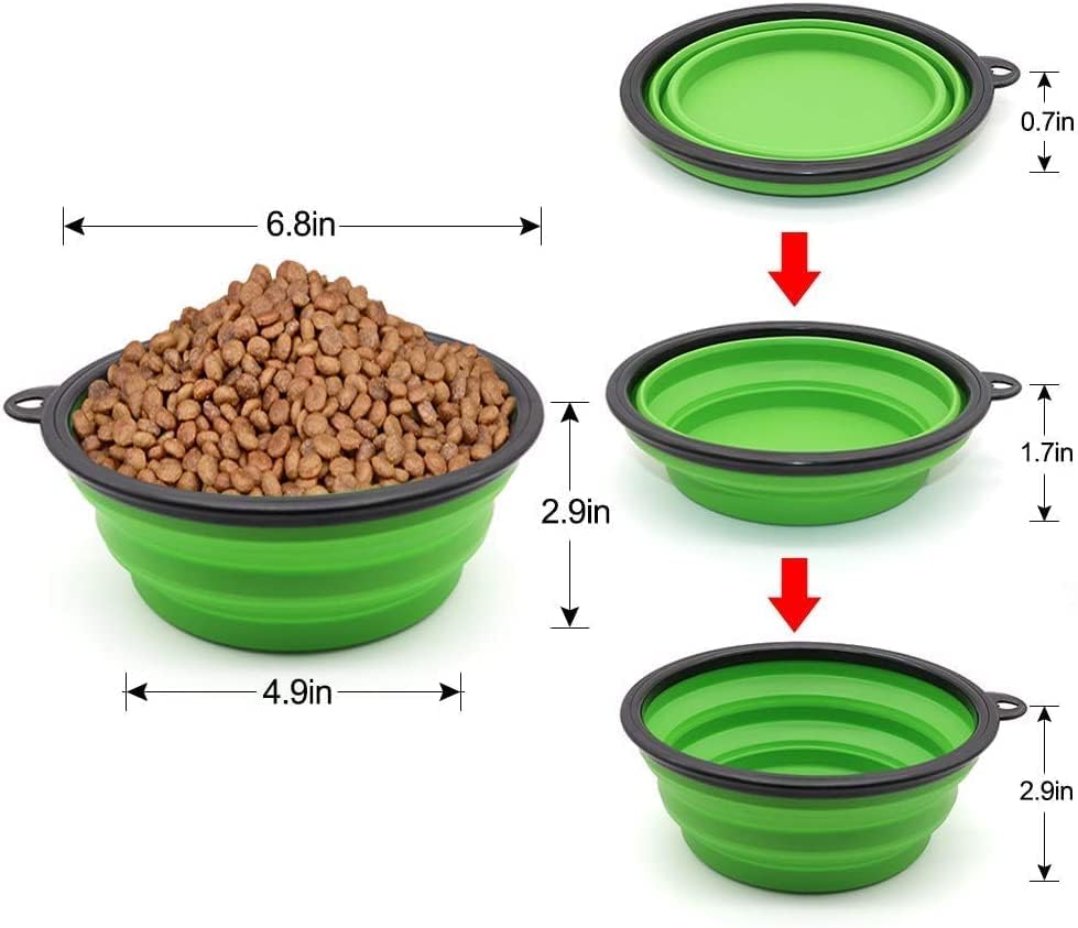 SLSON collapsible bowls ideal for medium to large dogs and cats on the go