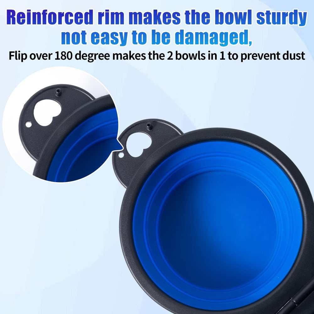 SLSON buckle attachment lets you secure bowls to leashes or backpacks for hands-free adventures.