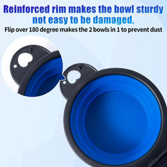 SLSON buckle attachment lets you secure bowls to leashes or backpacks for hands-free adventures.