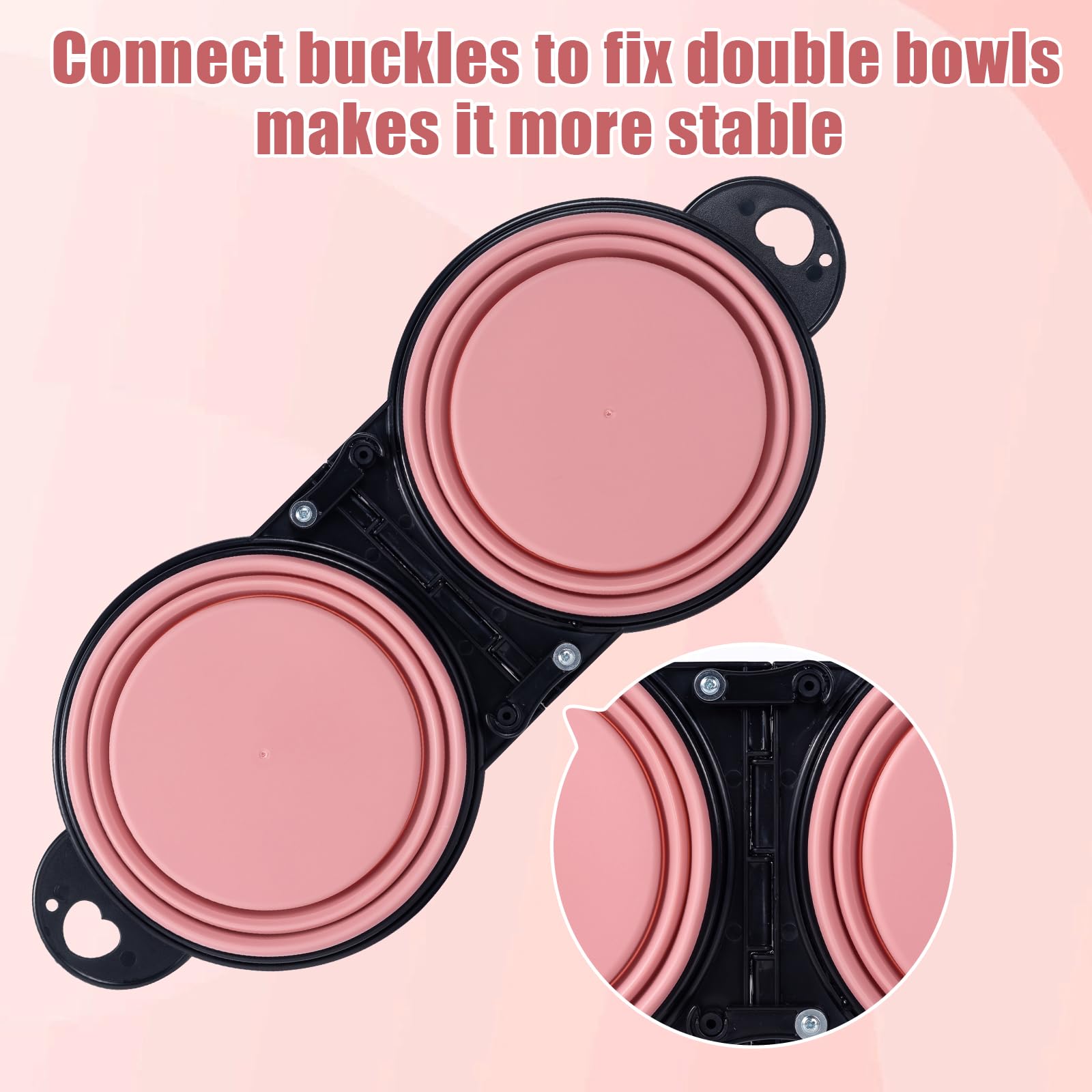 SLSON durable travel bowls with connect buckles prevent spills during meals.