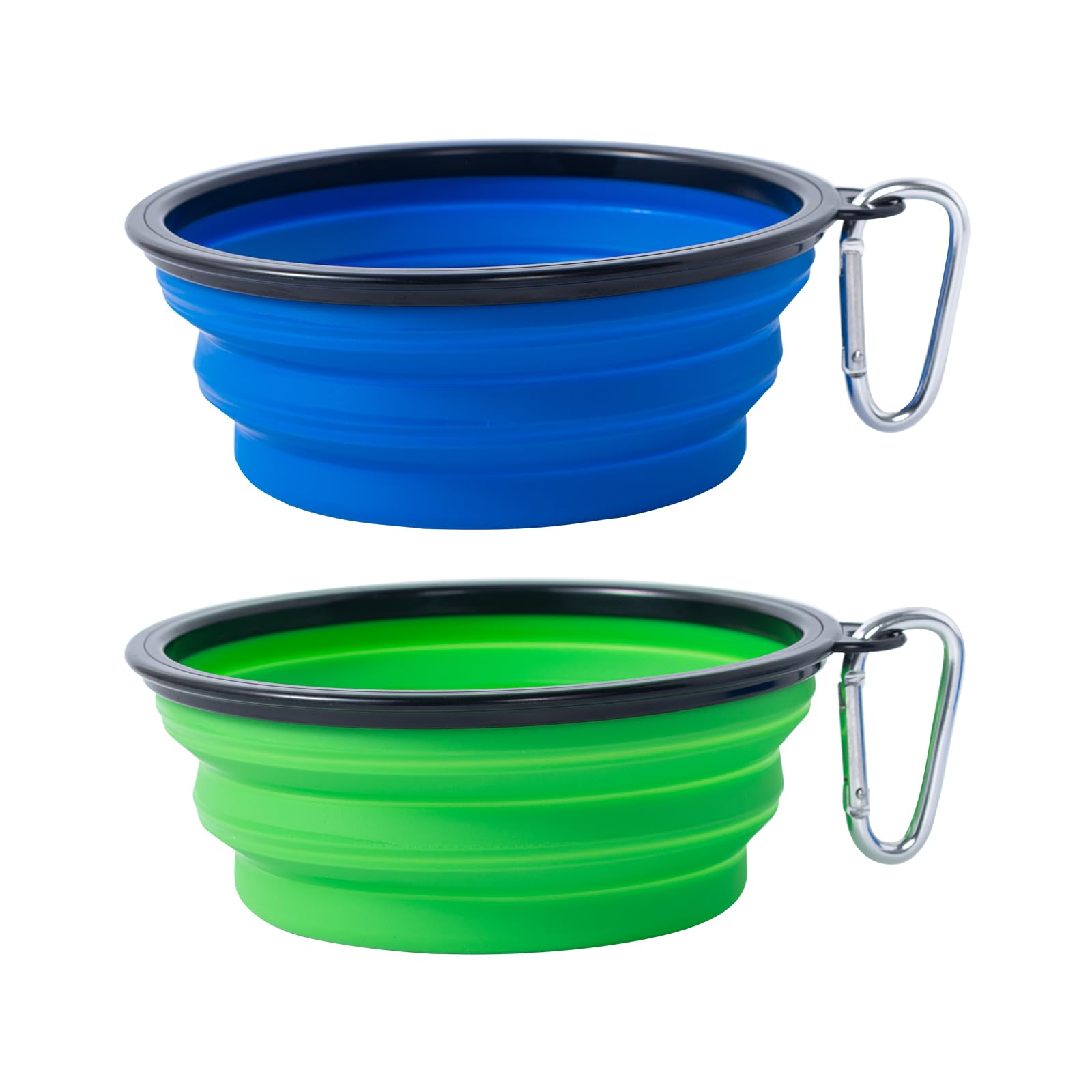 SLSON collapsible dog bowls blue 2-pack ready for travel and outdoor adventures