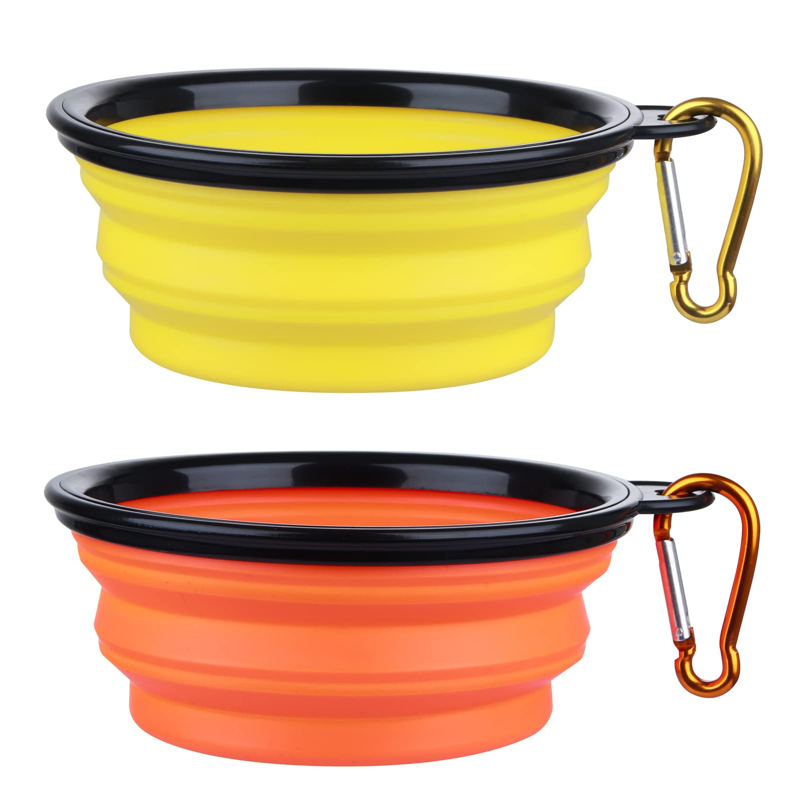 SLSON collapsible dog bowl extended for easy on-the-go hydration.