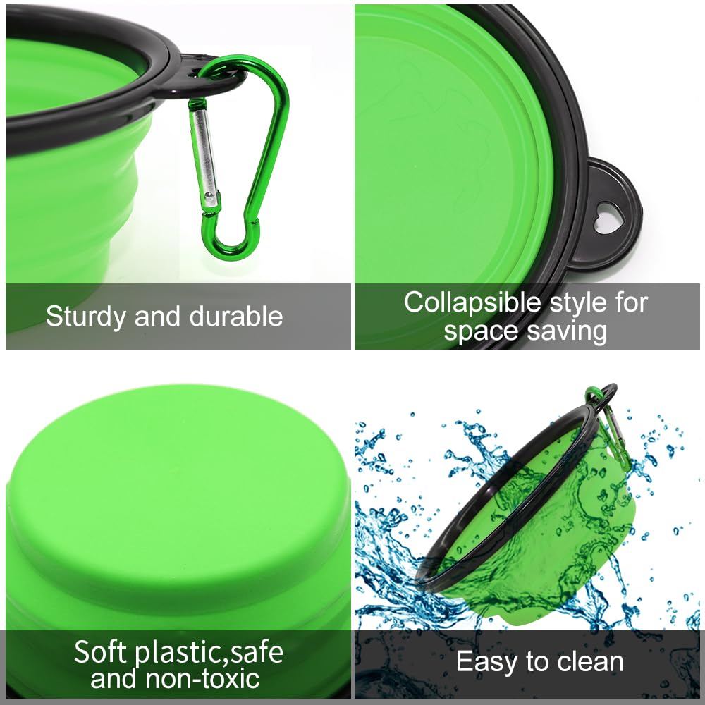 SLSON dog bowl with carabiners enabling quick attachment to gear