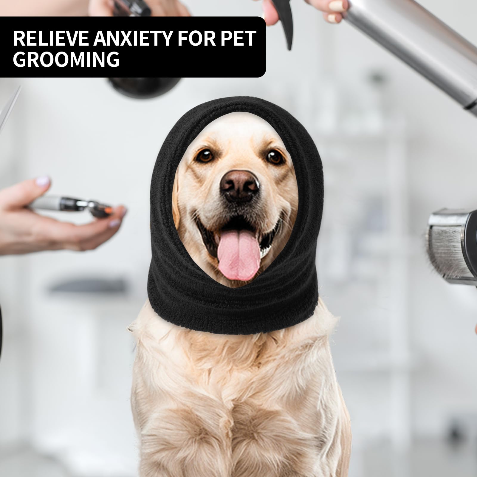 SLSON hoodie's force-drying use image suggests calm pet during drying after bath