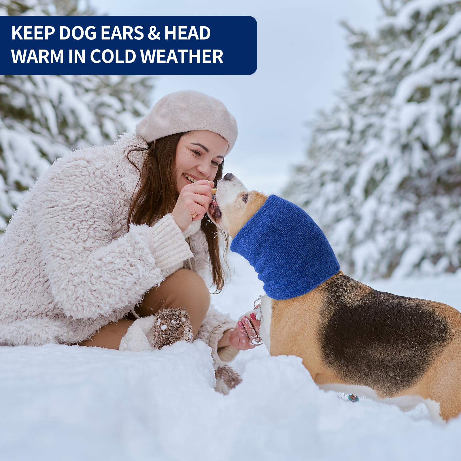SLSON dog ear muffs winter warmth image conveys gentle insulation for cold days