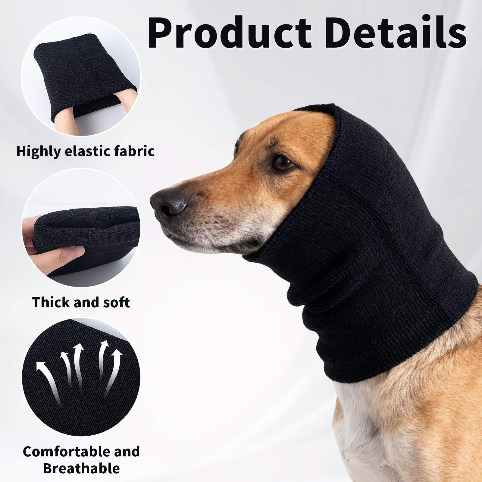 SLSON calming hoodie in grooming session for brushing and drying