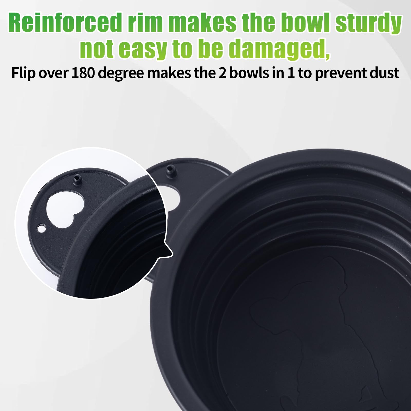 SLSON durable buckle attachment for on-the-go feeding with leash or pack.