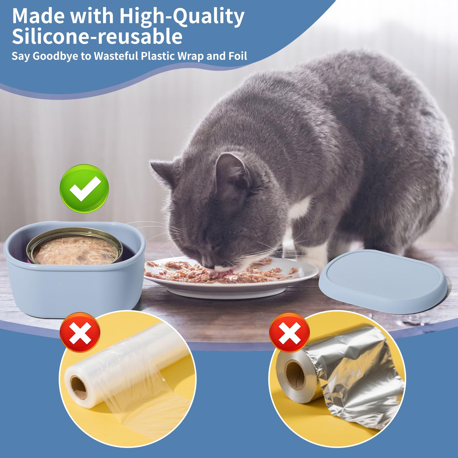 SLSON easy-grip oval container shows simple can insertion and removal for daily feeding.