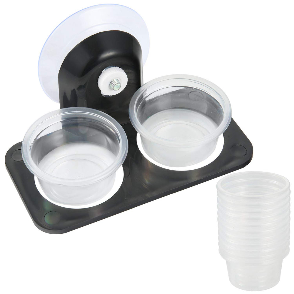 SLSON Gecko Feeder Ledge with acrylic suction provides a stable feeding surface.
