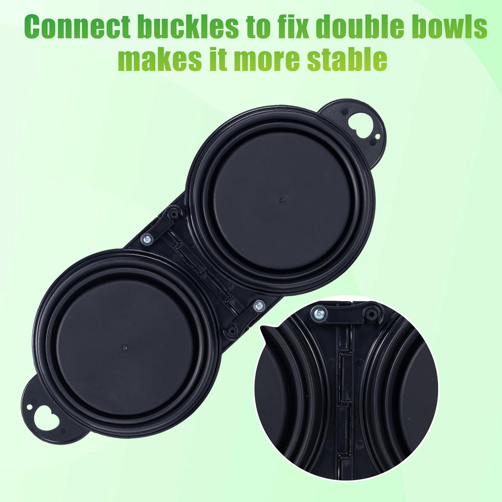 SLSON lock clips stabilize two bowls during meals and travel.