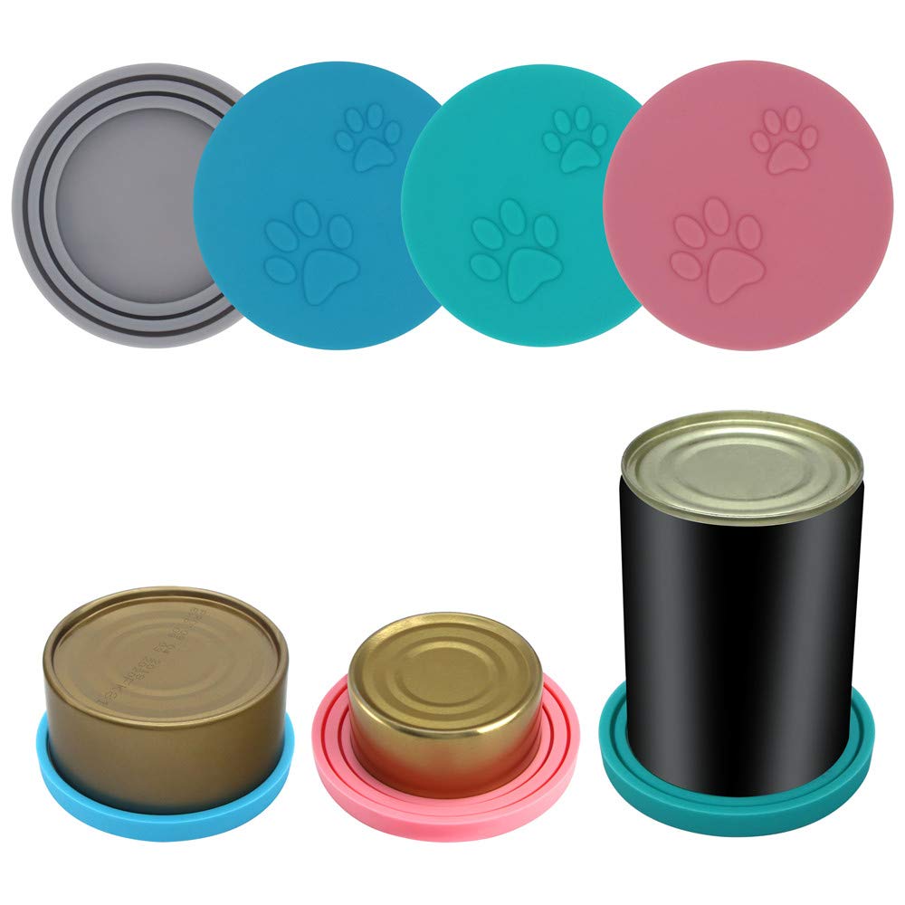 SLSON pet can cover green closeup highlights airtight seal for pet food