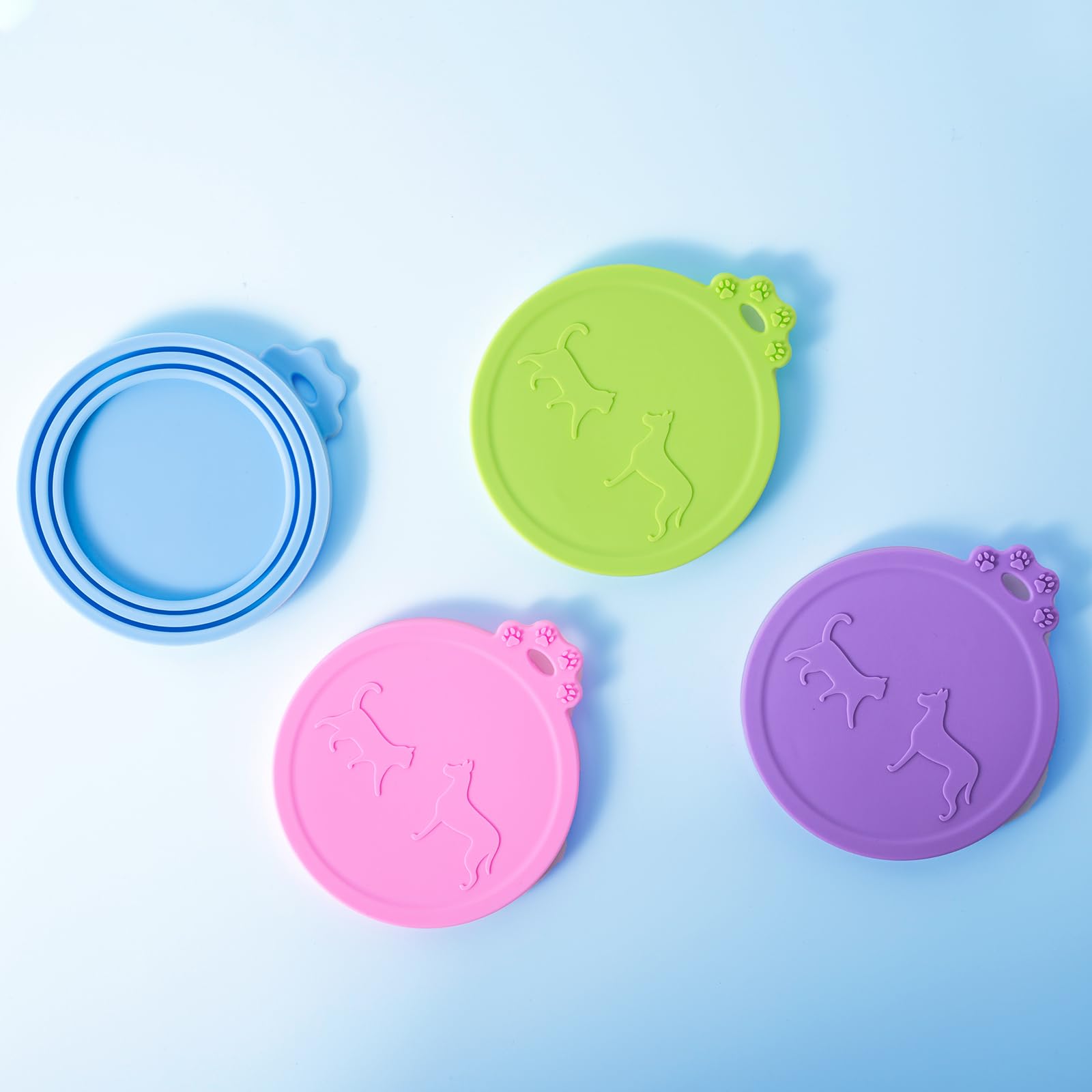 SLSON pet can lid green keeps contents fresh for daily cat or dog meals