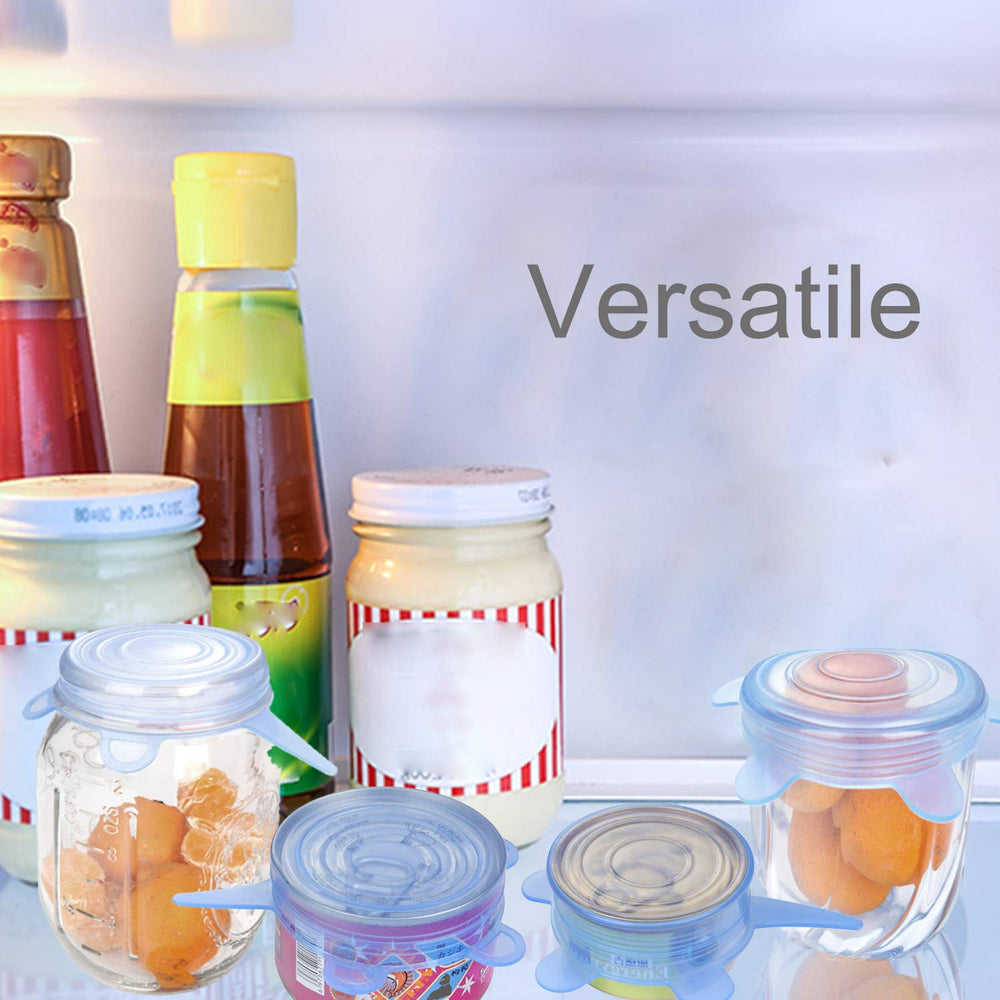 SLSON blue lids help prevent fridge odors from opened pet food.