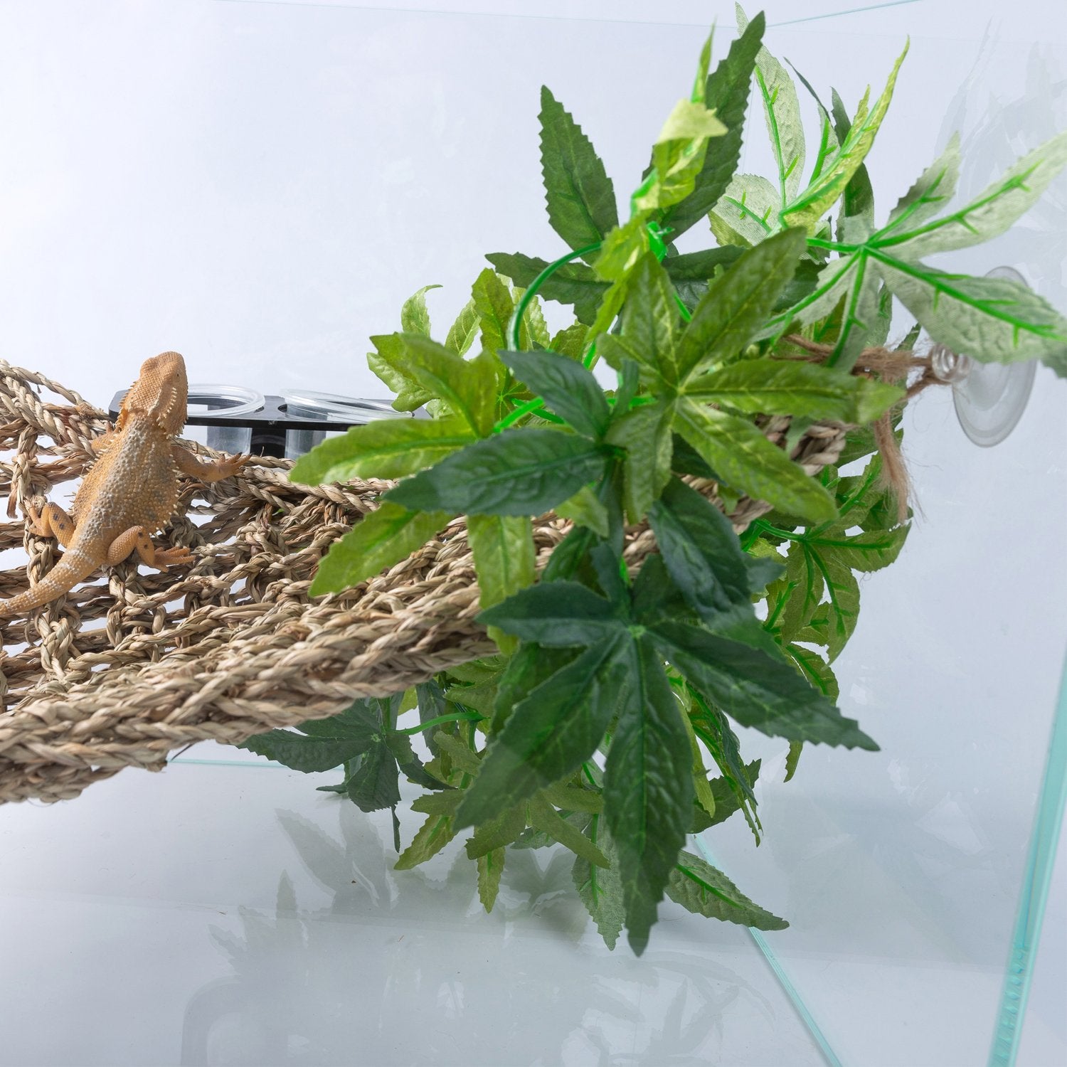 SLSON reptile plants silk-leaves-soft feel enhances tactile interest in habitats