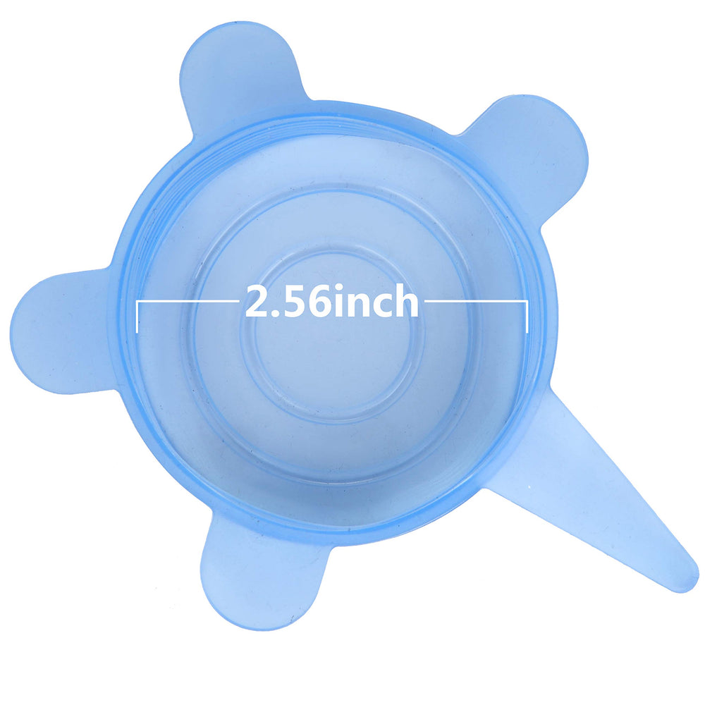 SLSON stretchable can cover demonstrates universal fit for various dog and cat cans.