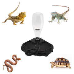SLSON tazón de agua para reptiles en esquina, ahorro de espacio