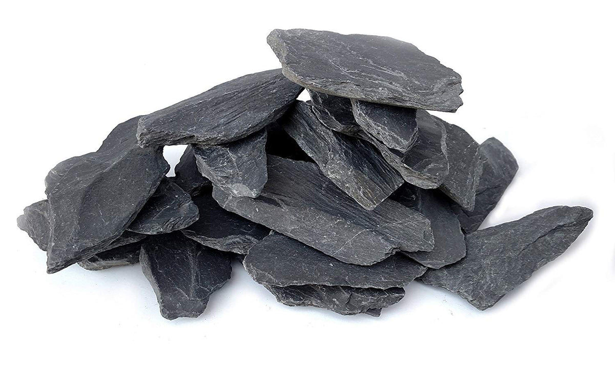 Small World Slate & Stone 3-5 inch rocks for aquarium setups add natural texture and plant contrast.